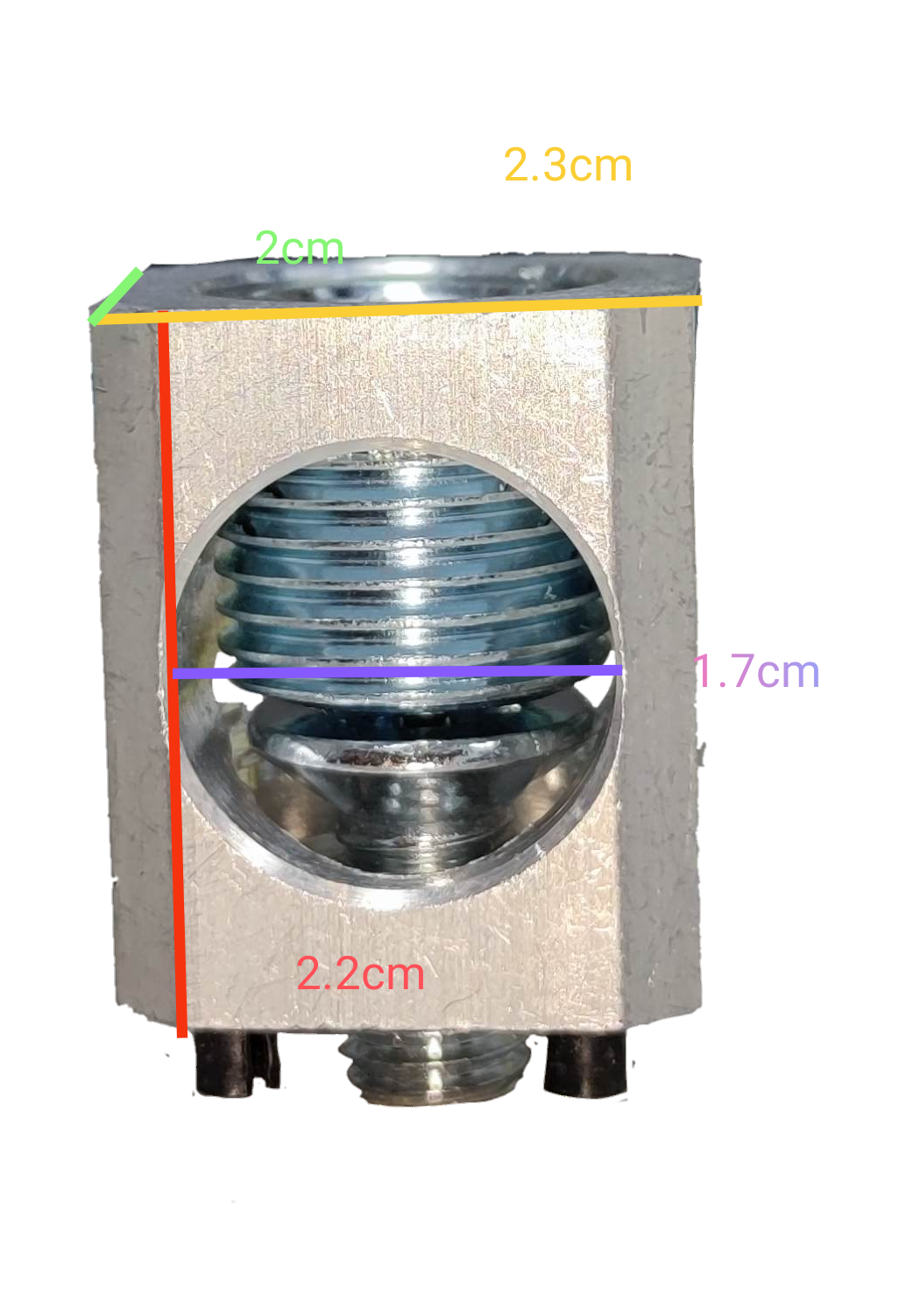 Mechanical Lugs for 125mm by Electx Electrical Supply with detailed measurements and threaded metal design