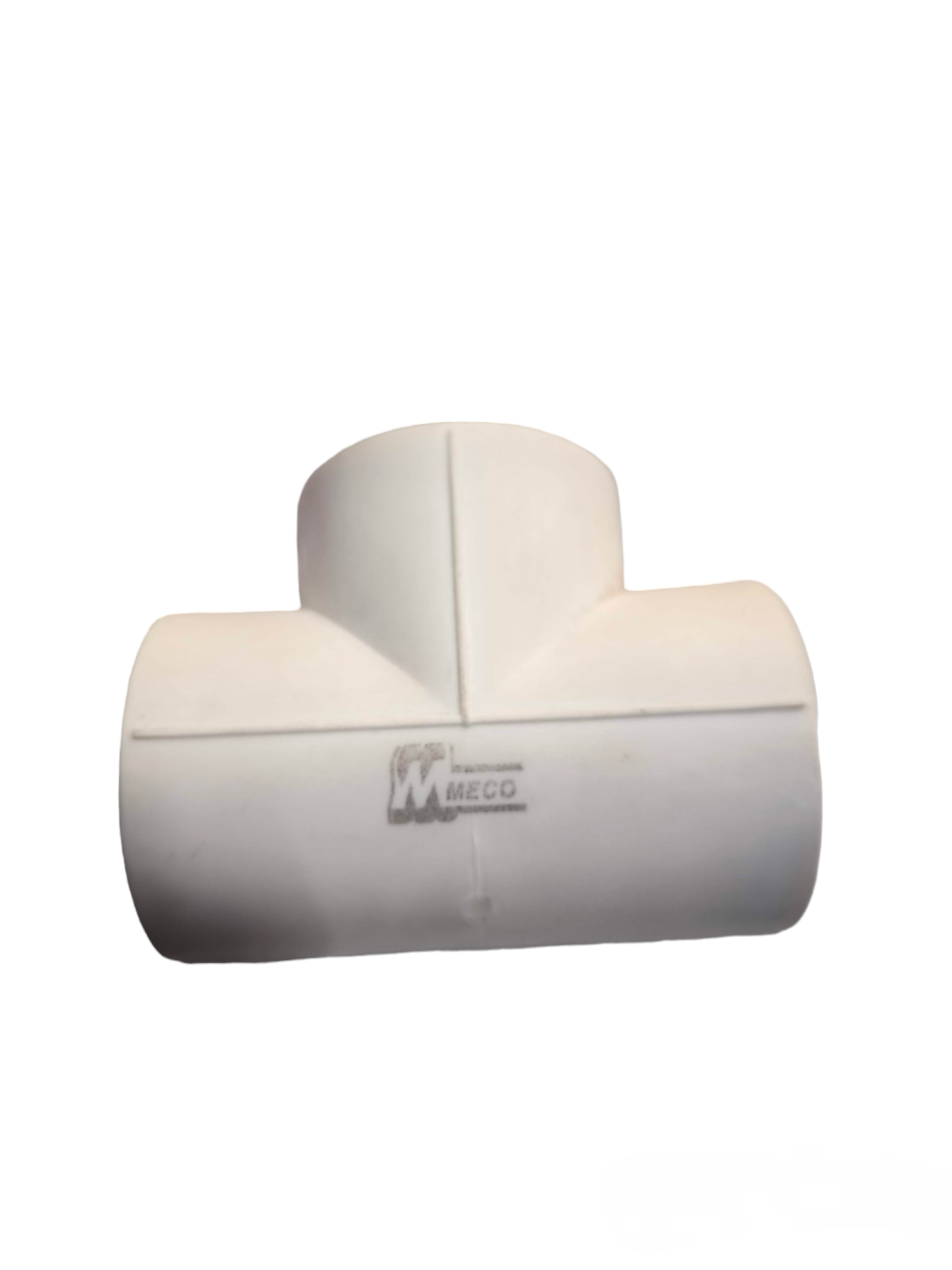 White Meco PPR tee coupling 25mm pipe accessory for plumbing connections