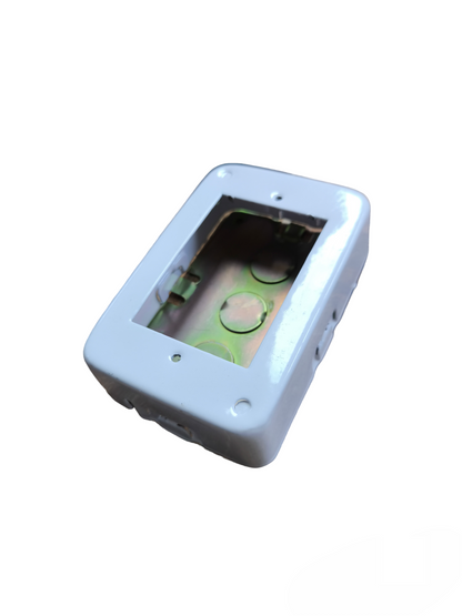 Amco metal 2x4 utility box with white finish for electrical circuitry and parts installation