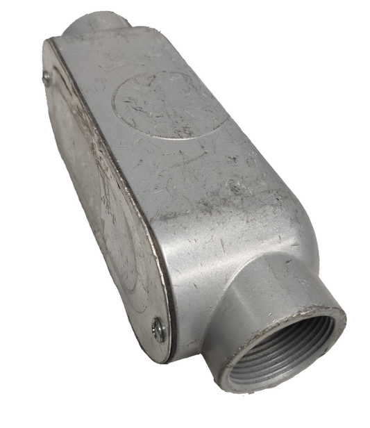 Metal C Conduit 40mm electrical connector part from Electx Electrical Supply in silver metal finish