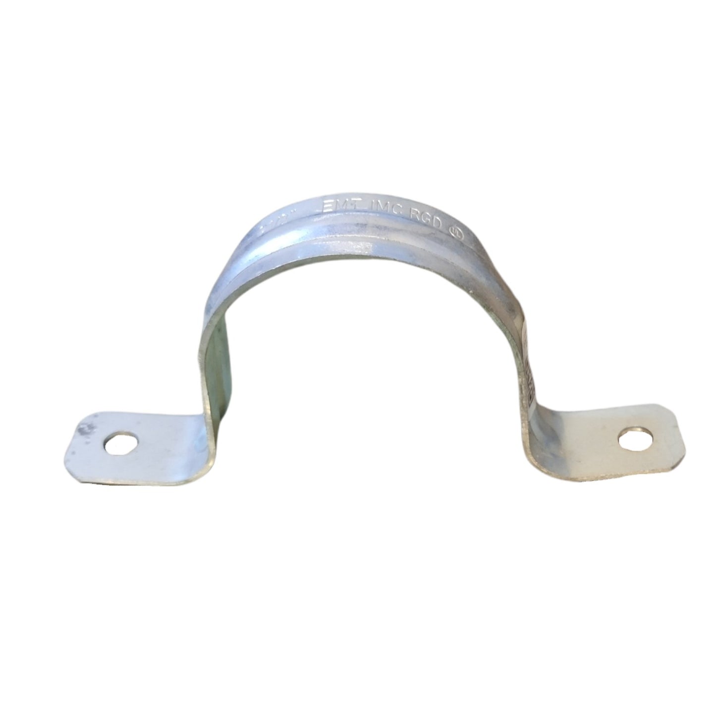 15mm Metal Clamp Double Hole made of durable metal for securing pipes and cables