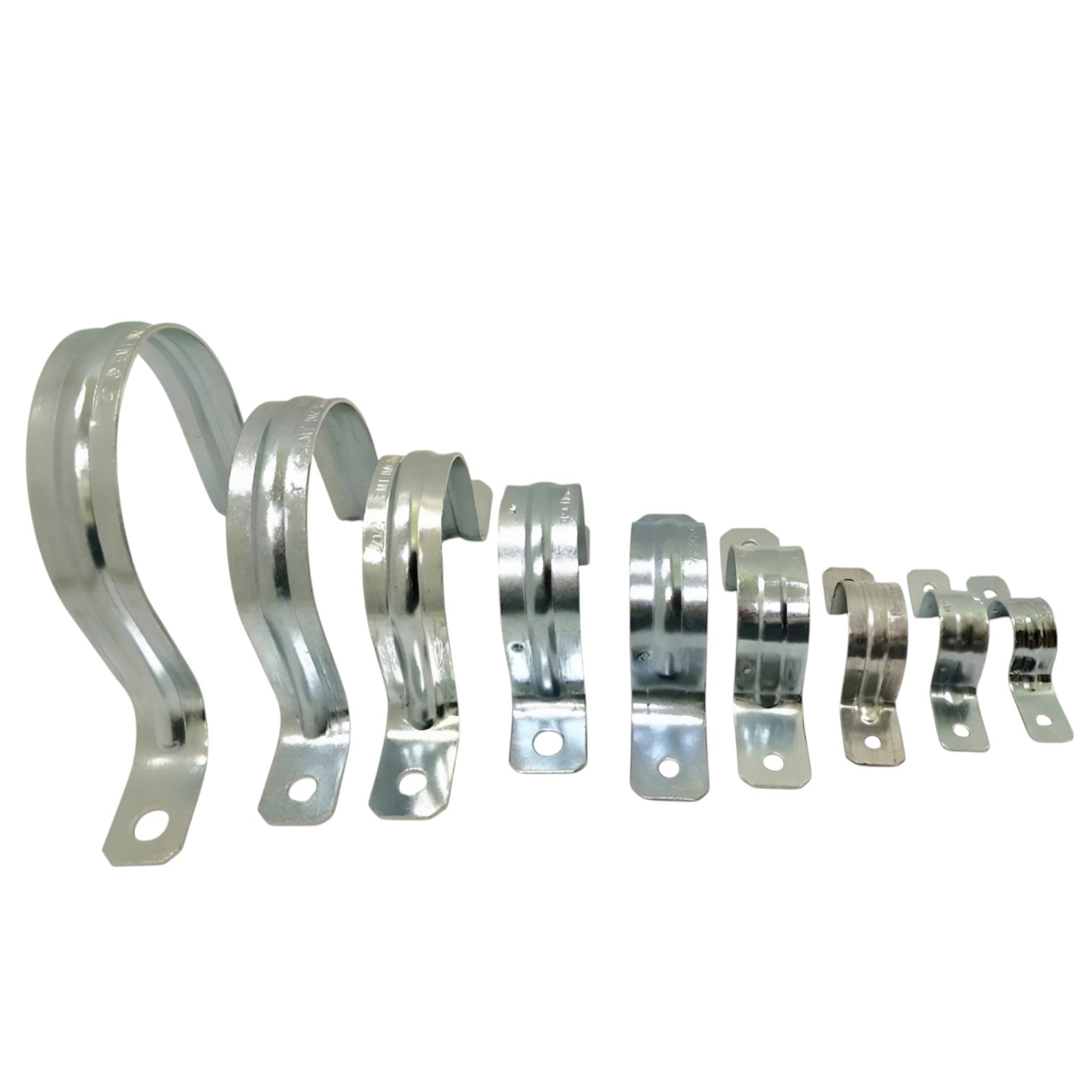 Set of metal clamps including a 15mm Metal Clamp Double Hole for various hand tool applications