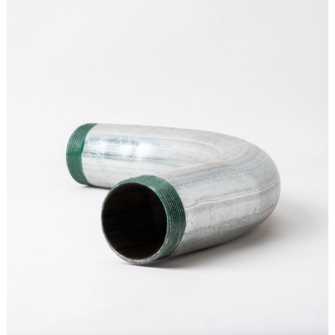 Metal Conduit Elbow 72mm x 3 Meters with threaded ends for electrical piping connections