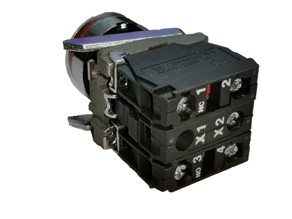 Sassin metal push button with indicator light for easy visibility and control in various electrical applications