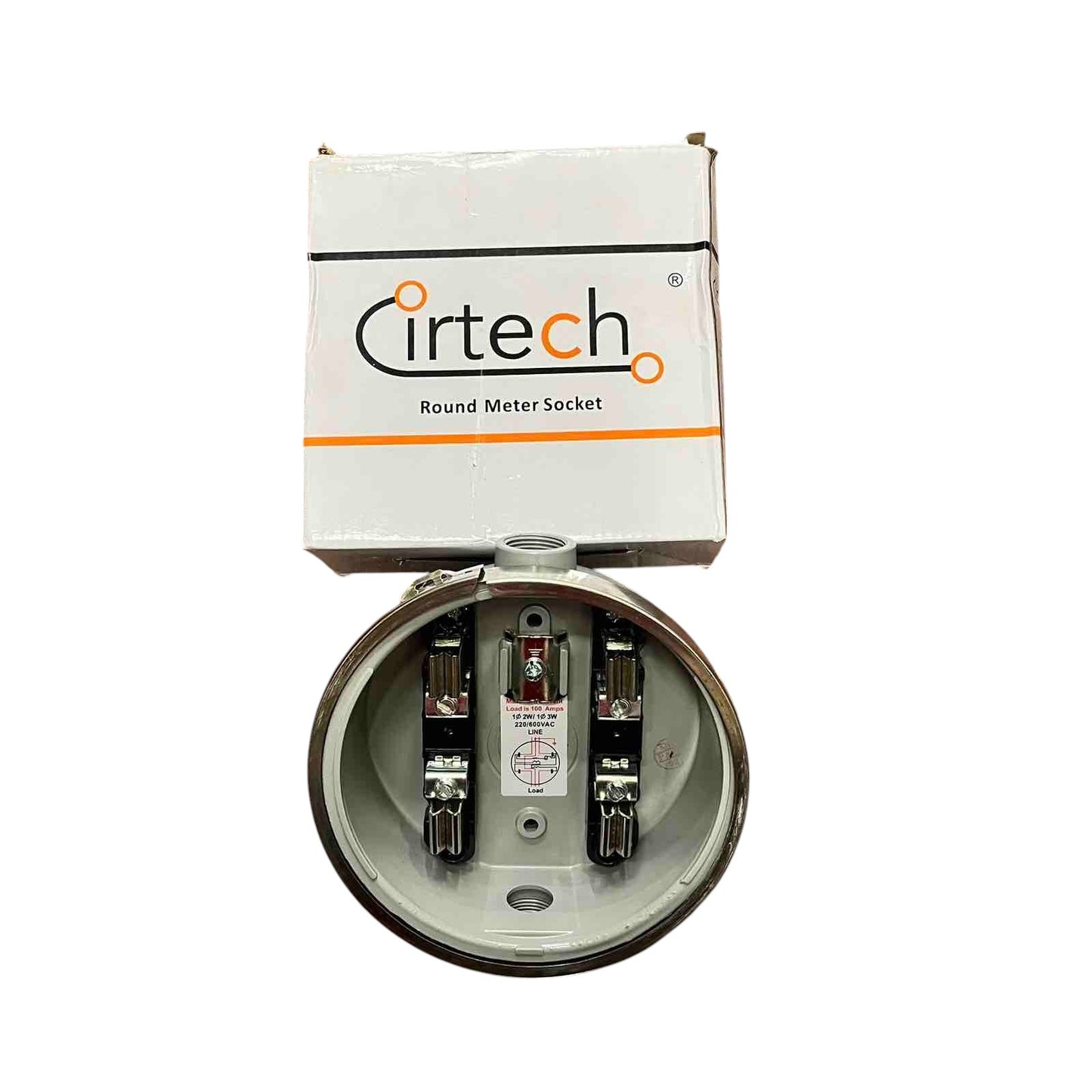 Citrtech Round Meter Base 3/4", Electrical Meter Base, KWH Meter Base