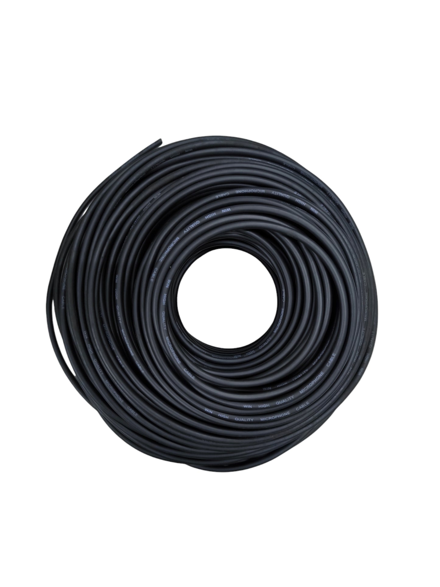 WIN Microphone Wire 1 Roll coiled black cable for audio and sound connections