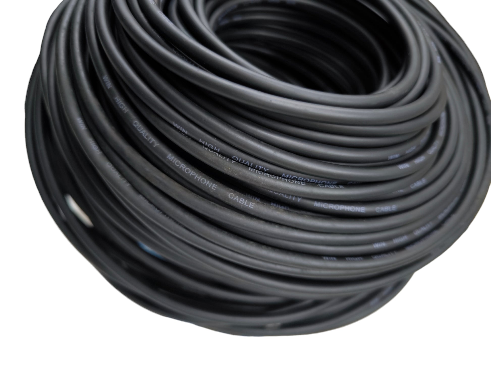 WIN Microphone Wire 1 Roll black coiled cable for audio and microphone connections