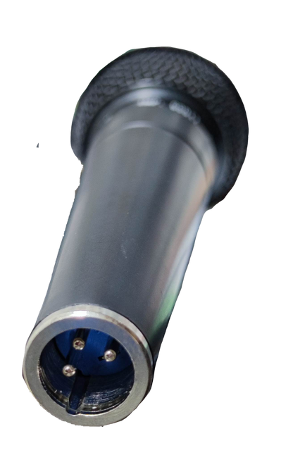 Sherman microphone with 5 meters cord showing metal connector and black mesh grille