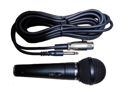 Sherman microphone with 5 meters cord and black handheld design with on off switch