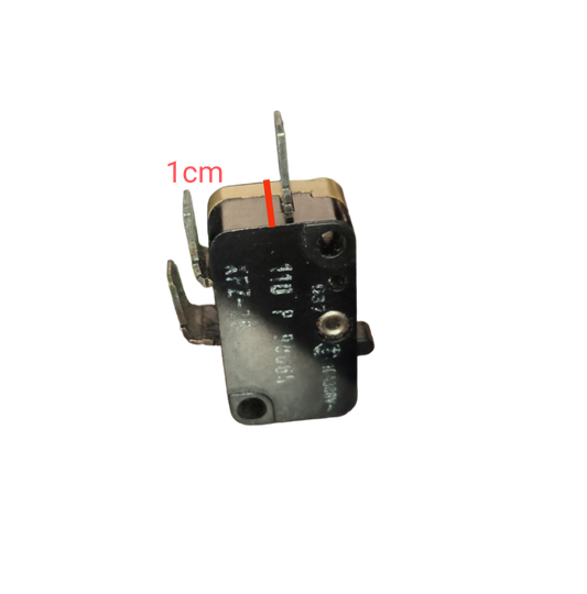 Miltac Microswitch 1NC 1NO 3A 250V with metal terminals and compact black plastic casing