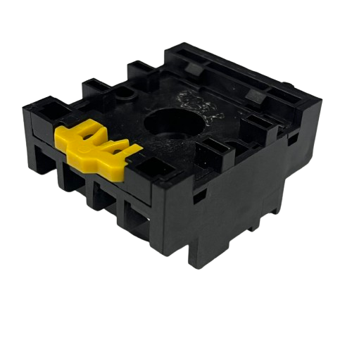 Omron MK3P Socket 11 Pin for Relay in black and yellow for electrical circuitry connections