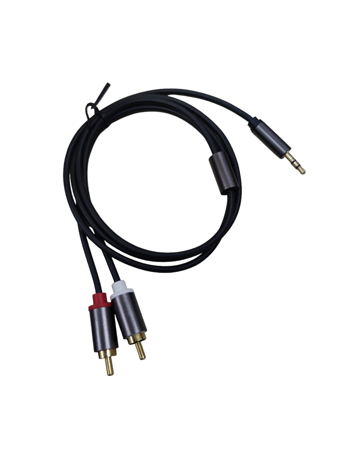 Black 3.5mm to red and white RCA audio cable male to male for connecting phones to stereo