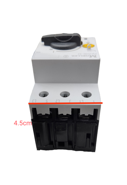 Electx Electrical Supply 220V industrial isolator switch with black rotary handle and three-pole design