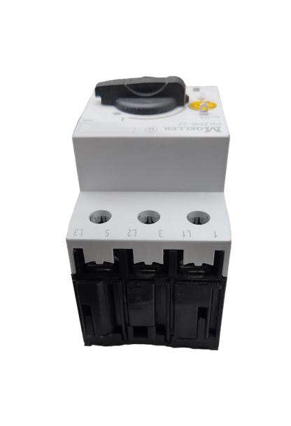 Electx Electrical Supply 220V industrial isolator switch with black rotary handle and white base