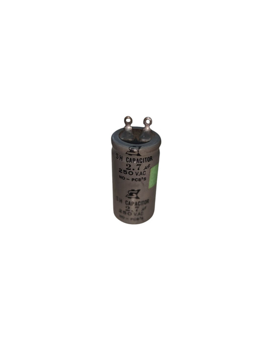 250V AC starting capacitor Motor Parts with metal casing and dual terminals for electrical applications