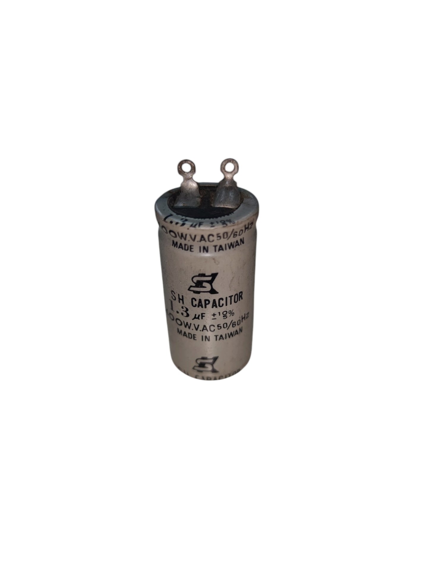 Motor start capacitor 1uf 400v in cylindrical design with two terminals for electrical applications