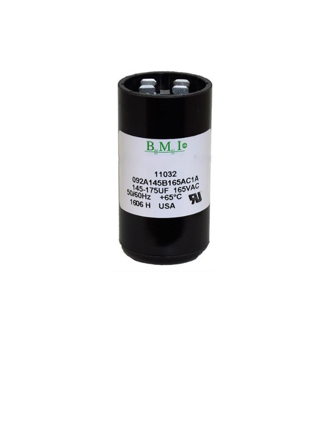 BMI motor starting capacitor 165V for electrical circuit applications with durable design