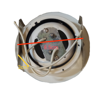 MR16 G23 pinlight housing 5A 220V 4 Inches with mounting brackets and wiring details