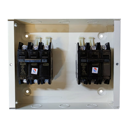 ABB MTS 100A 3 Pole Three Phase Manual Transfer Switch Three Pole Double Throw For Circuit Breaker GE TQC with ( KOTEN Housing)