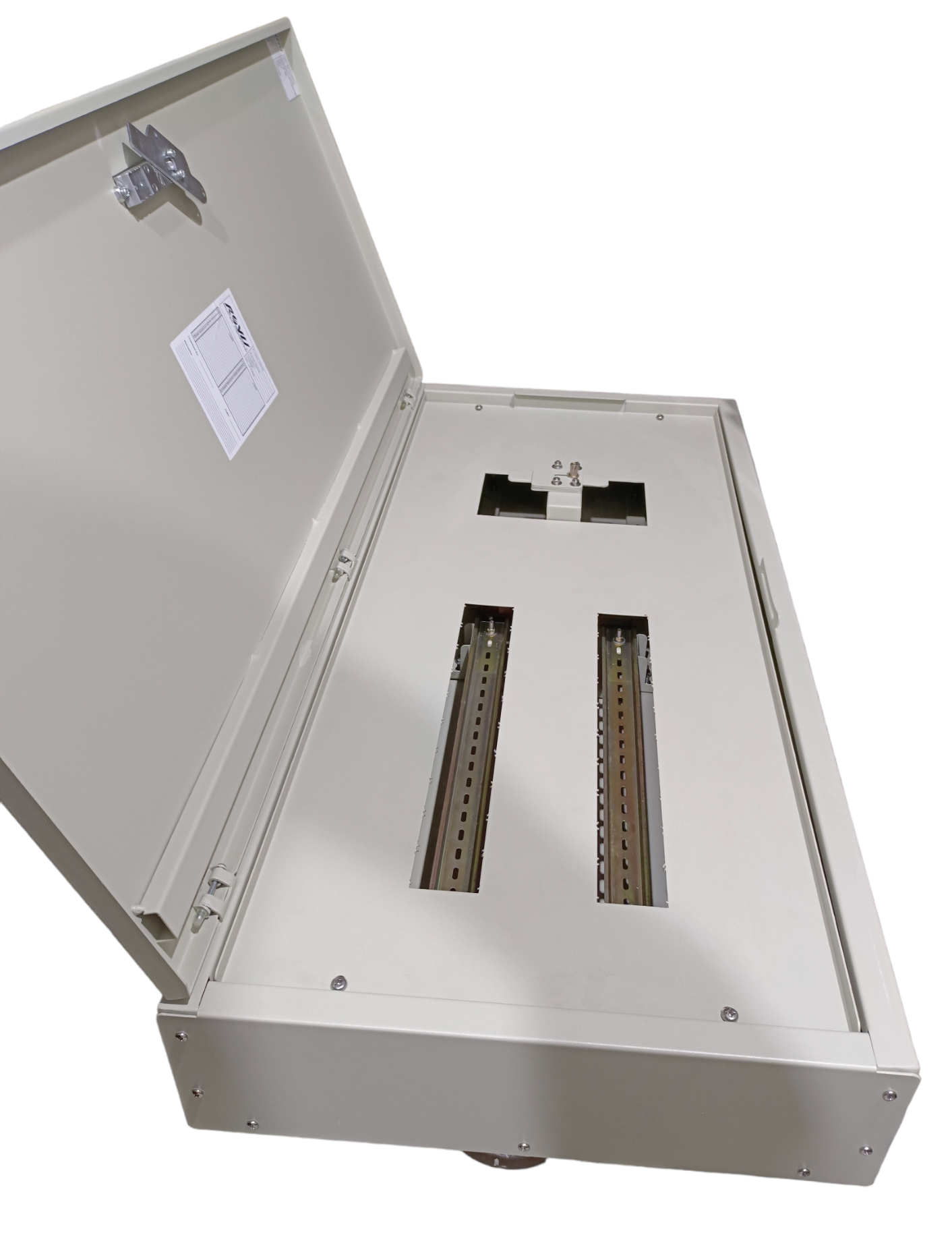 Royu MTS Main MCCB 2pole Panel Board metal electrical enclosure with open hinged door