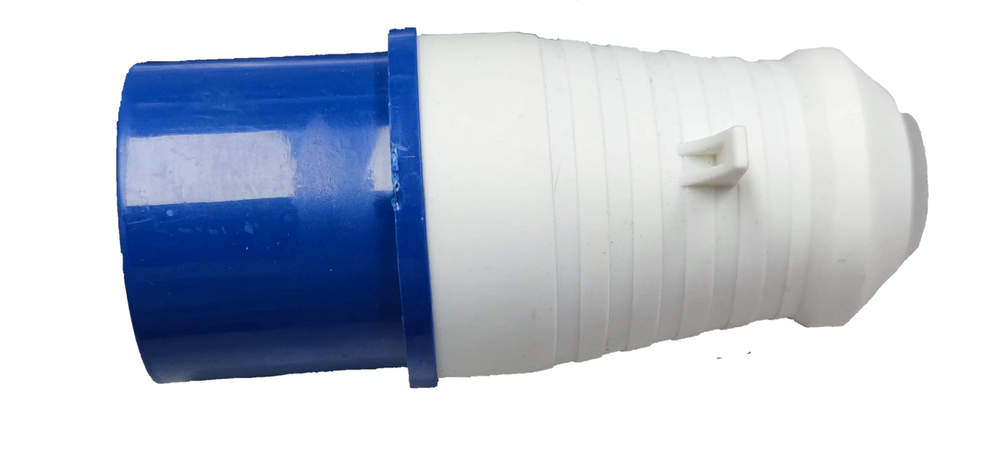 Grippes multi-phase power connector IEC309-2 in blue and white durable plastic housing