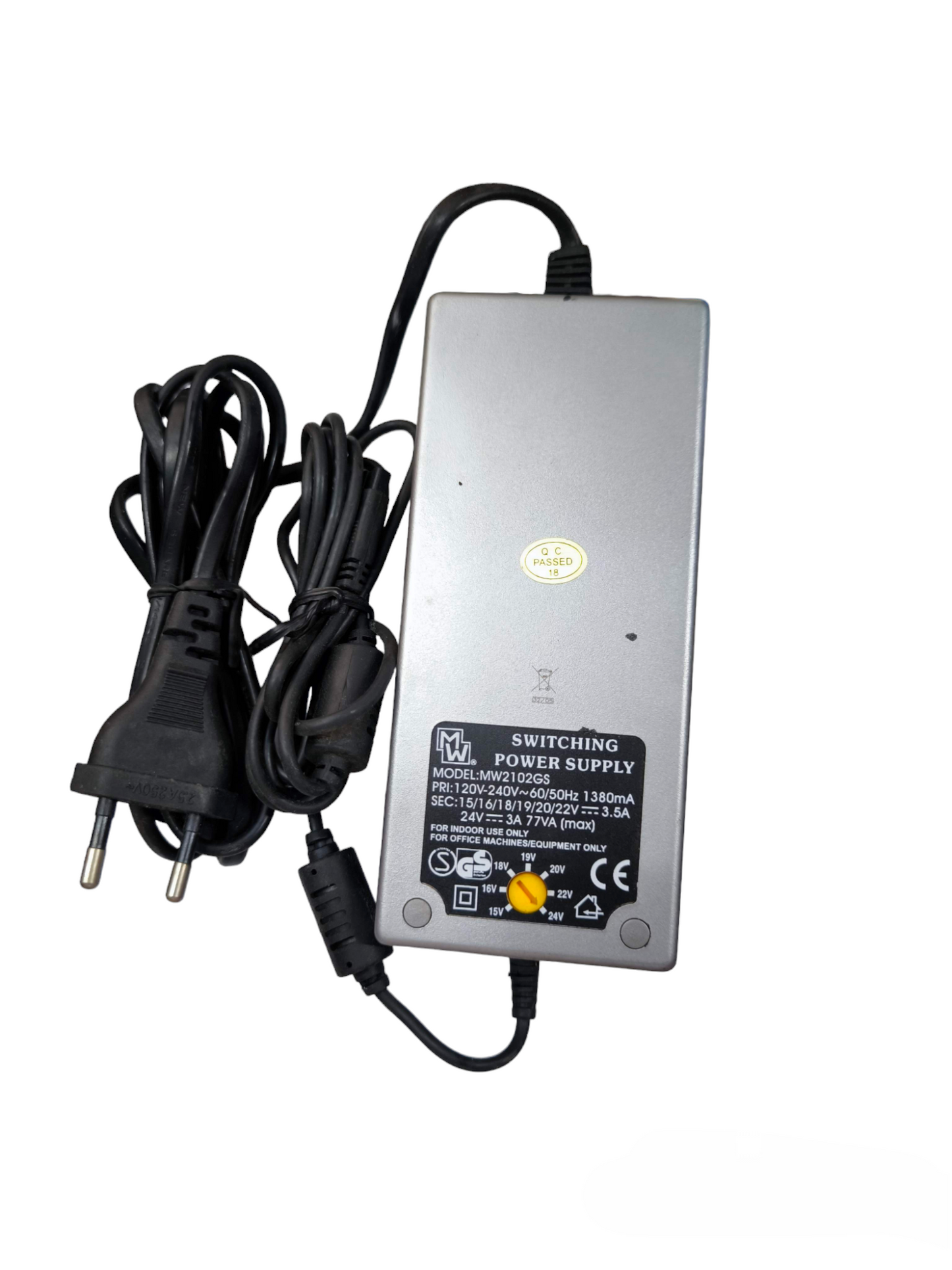 China power supply multiple voltage 3500mA switching power adaptor with black cords