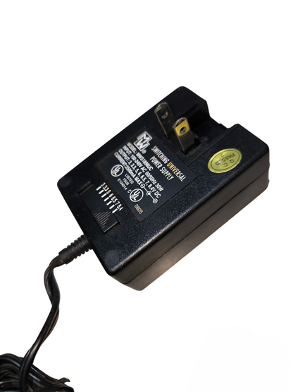 MW Switching Universal Power Supply black adapter with power plug and cord for electronic devices