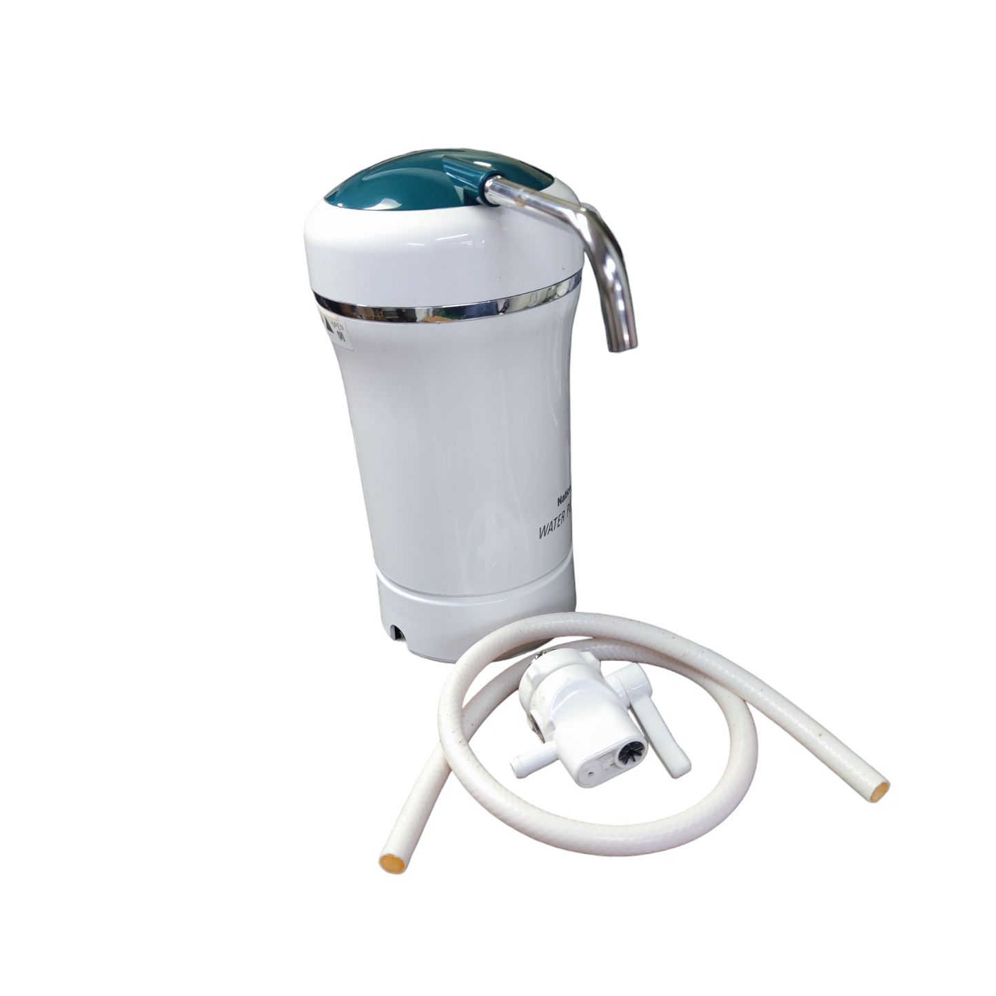 National Water Purifier PJ-3RF white compact water purifier with hose and faucet attachment