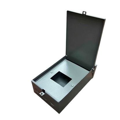 Open Nema 3R panel board housing designed for electrical circuitry and outdoor use