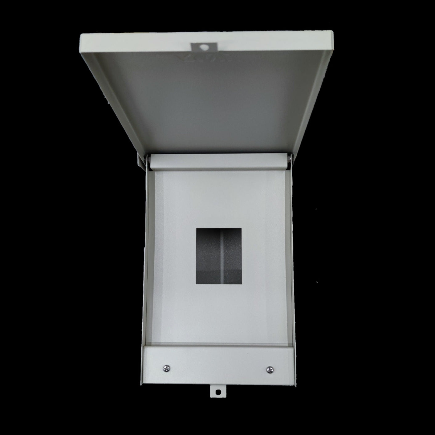 Royu white Nema 3R Panel Board Housing with hinged cover and small window for electrical components
