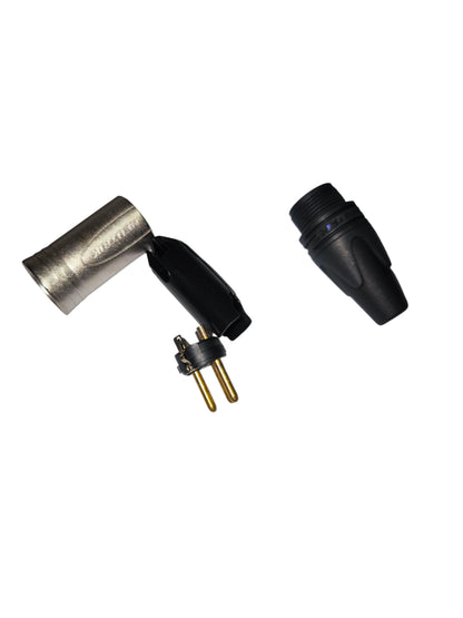 Neutriks PL-55 male plug microphone accessory with metal and plastic components disassembled