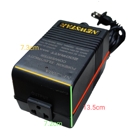 Newstar Step Down Transformer 200W NF-200A for door chimes with power cord and output socket