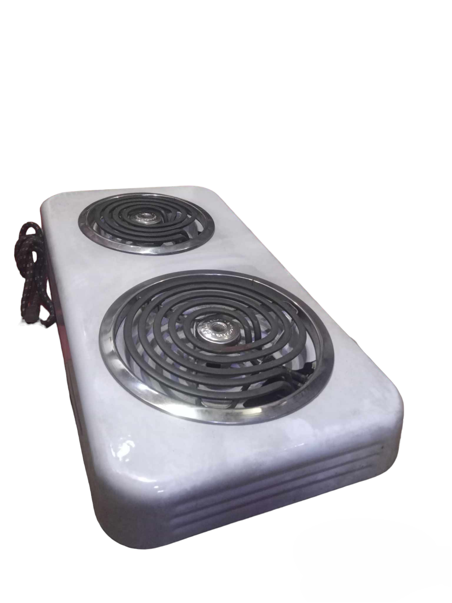 Northern Hill electric stove 2 coil 110V portable white cooktop with two heating elements