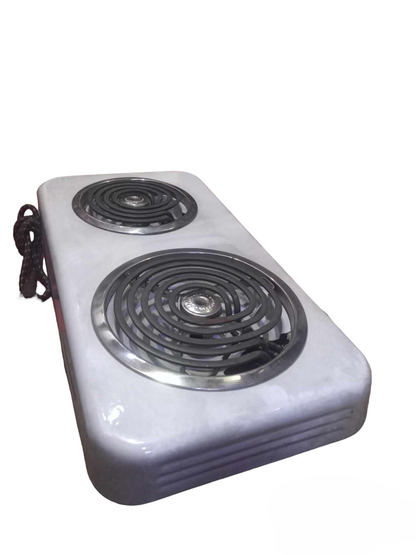 Northern Hill electric stove 2 coil 110V portable white cooktop with two heating elements