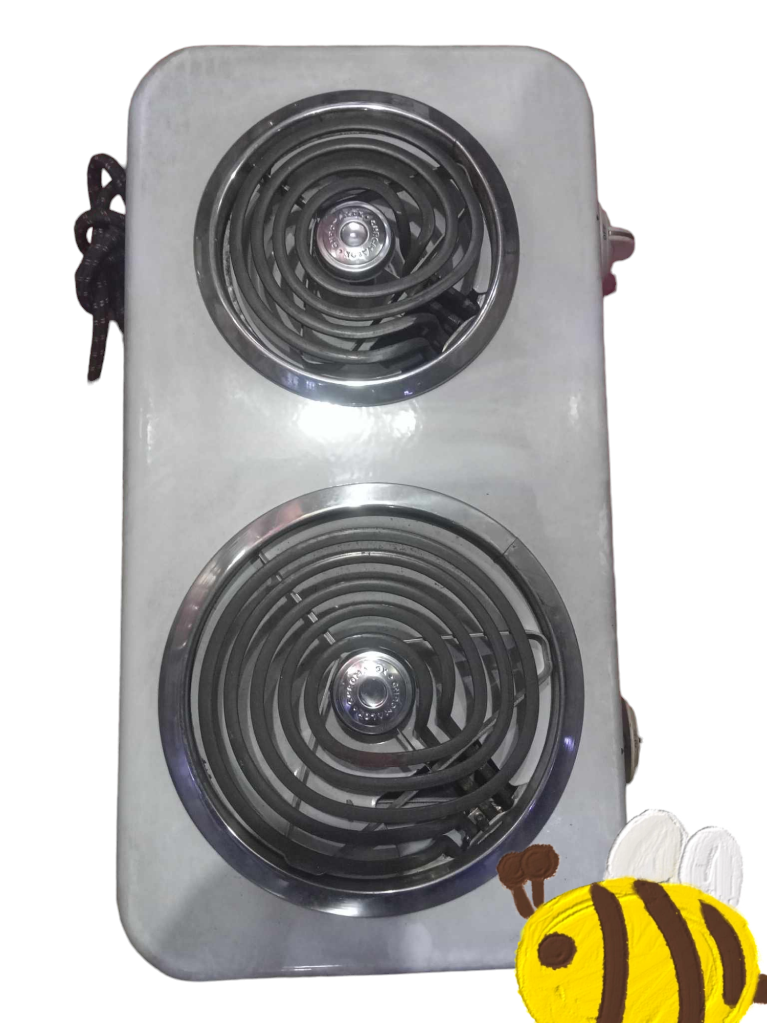 Northern Hill Electric Stove 2 Coil 110V with two black coil burners and silver body