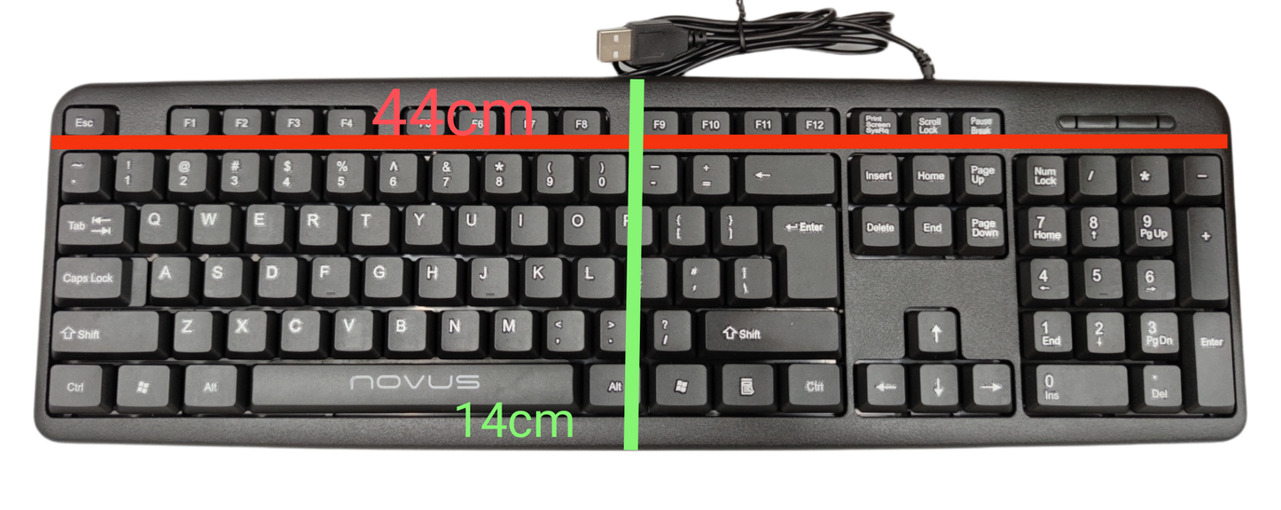 Denko Nova standard keyboard for PC featuring a sleek design and full-size layout