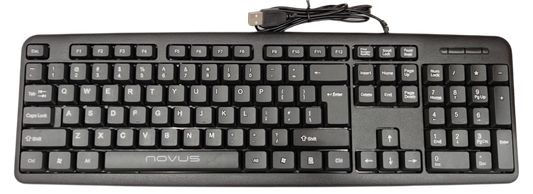 Denko Nova standard keyboard for PC in black with full-size layout and USB connection