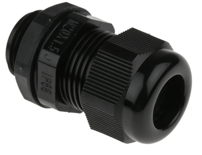 Wixim black Nylon PVC Cable Gland MG Series for secure cable management and protection