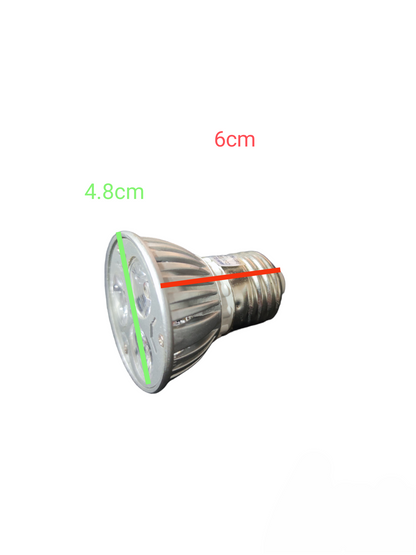OES 3W LED 220V E27 Warm White bulb with dimensions 6 cm length and 4.8 cm diameter