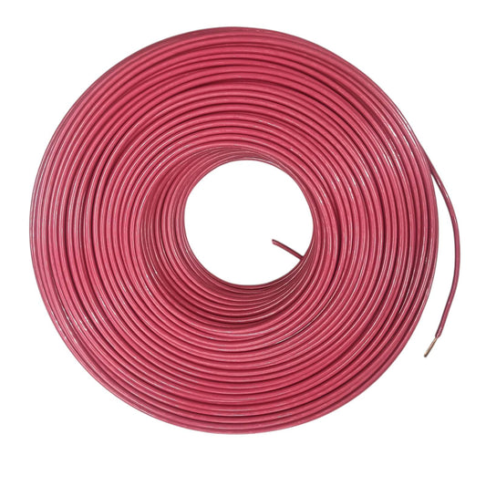 Omega 5.5mm THHN Wire AWG 10 Red coil of insulated electrical wire for wiring applications