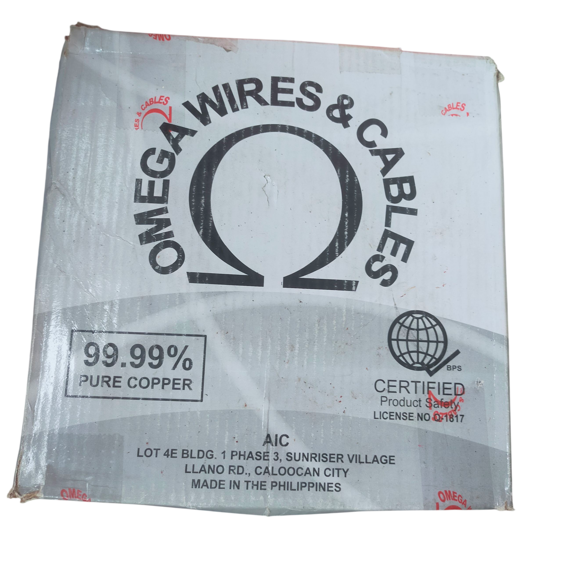 Omega AWG 10 THHN Wire 5.5mm Yellow box with 99.99 percent pure copper certified cable