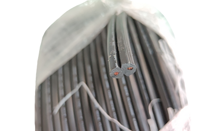 Omega Flat Cord AWG 12 White 1Roll packaged and ready for electrical projects and installations