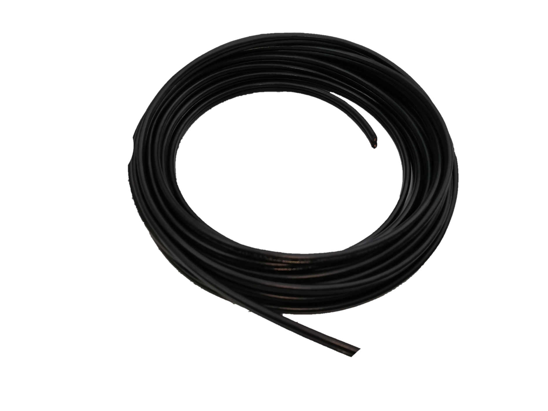 Coiled black Omega flat cord wire 0.30mm 2C for electrical and electronic applications