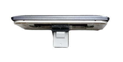 Omni 1 gang ethernet outlet white wall plate underside view showing mounting bracket and connector