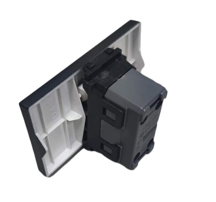 Omni 1 way switch 3 device graphite with sleek design for efficient home electrical control