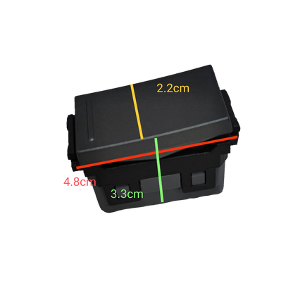 Omni 1 way switch designer graphite with dimensions 4.8cm by 3.3cm by 2.2cm for power points use