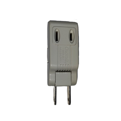 Omni 10A 250V electrical adaptor with two-prong design for safe power connections