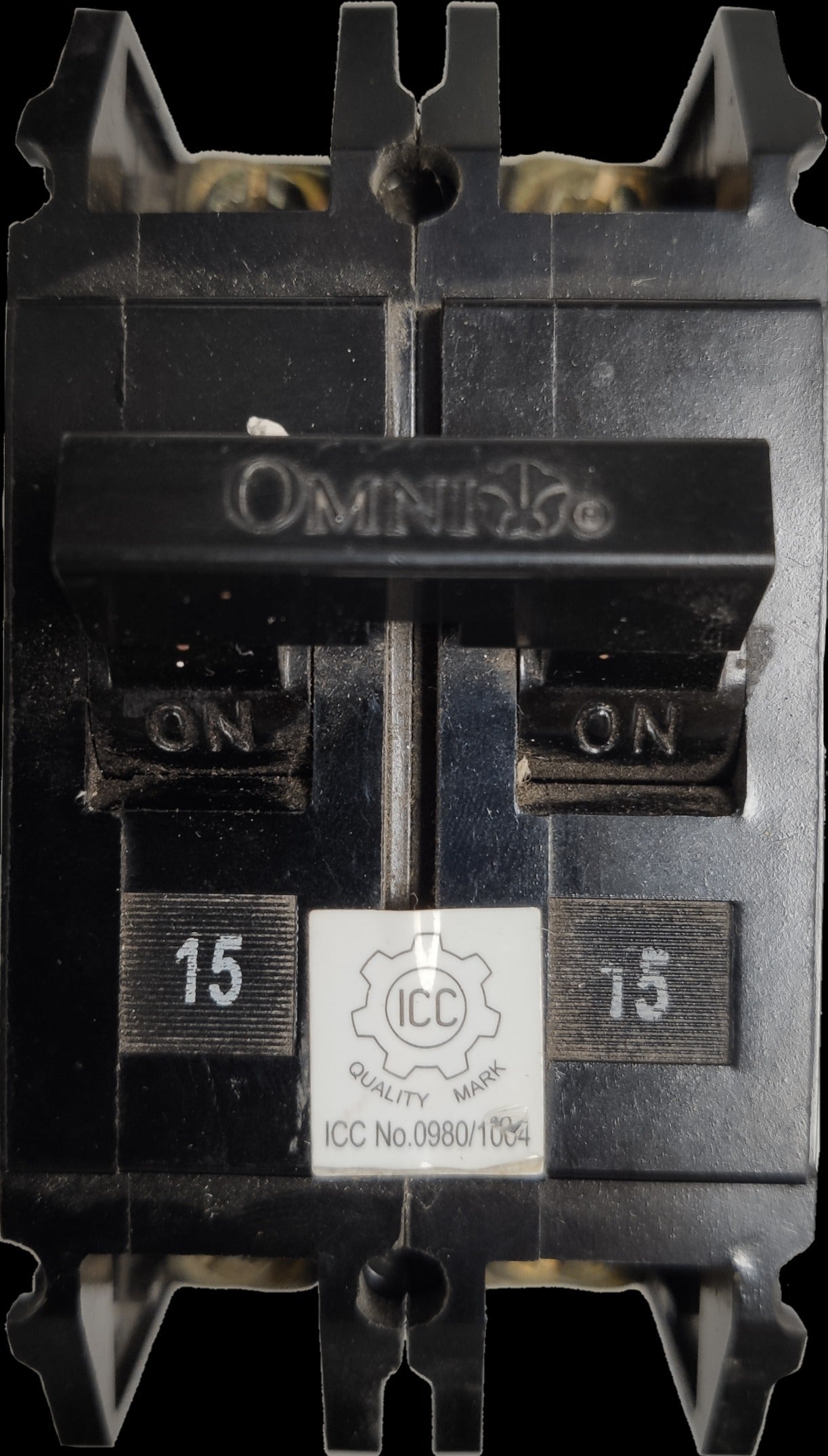 2 pole bolt-on circuit breaker 15A Omni designed for reliable electrical protection and performance