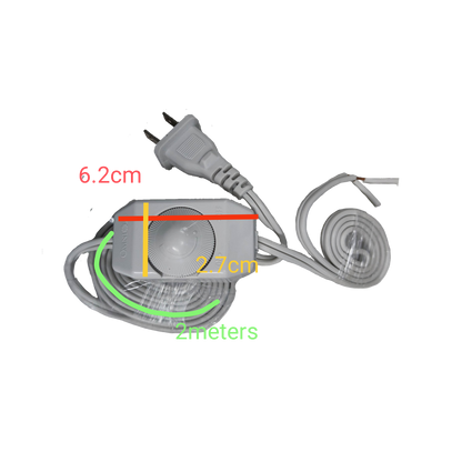 Omni 200W dimmer cord set 220V with a 2-meter length for adjustable lighting control