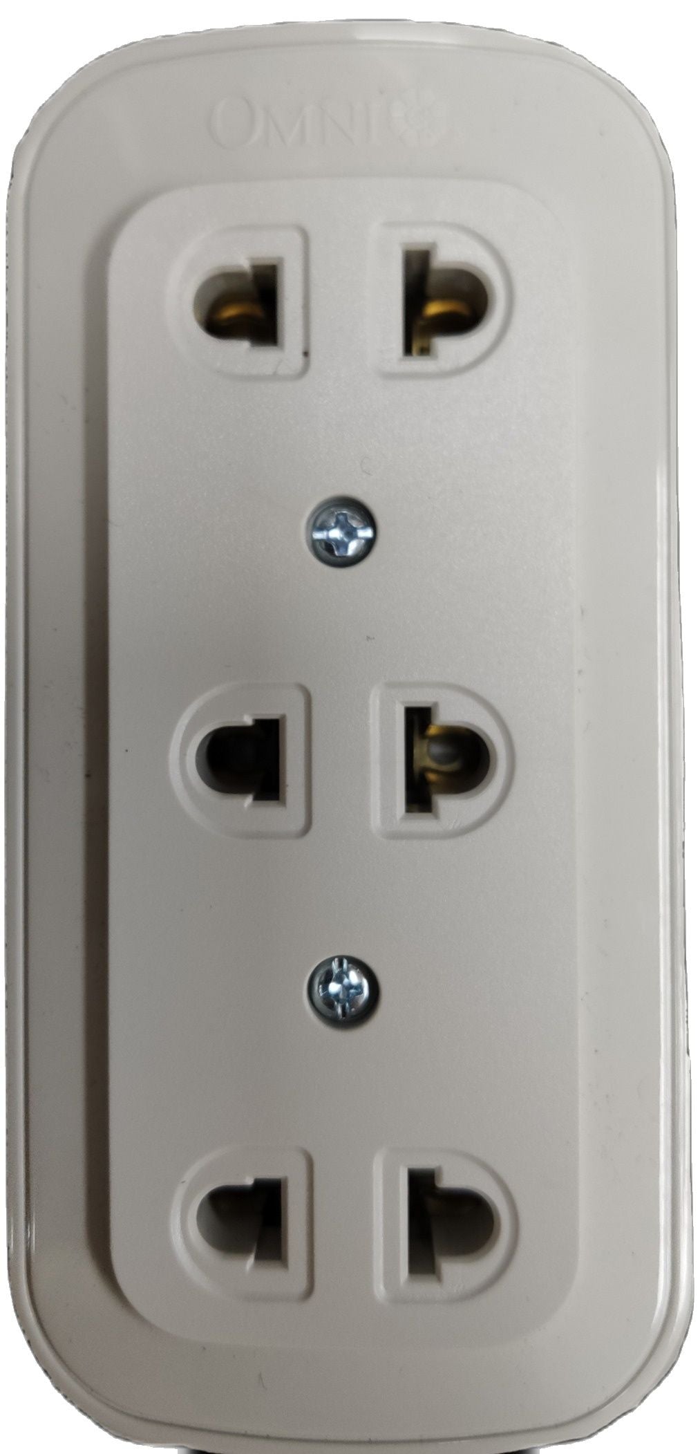 Omni 3 gang extension outlet white power plug with three dual sockets for multiple devices